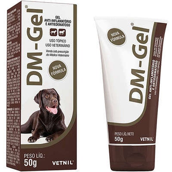 Anti-inflamatório Vetnil DM Gel 50g Alívio de Dores Cães