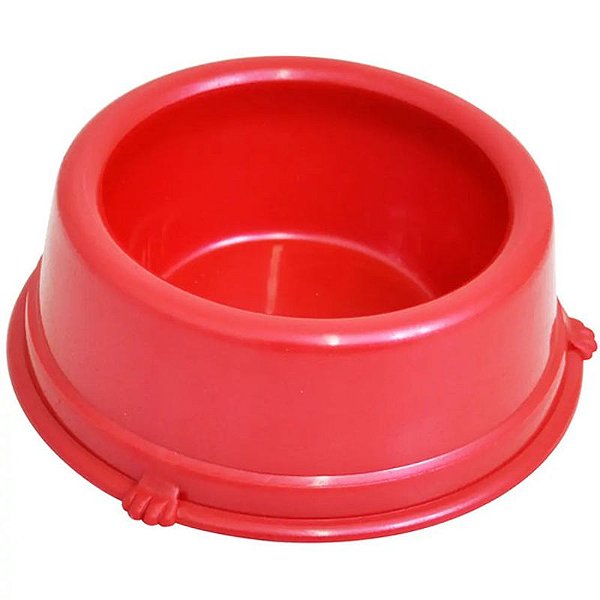 Comedouro Plástico Vermelho Triton Dog - 300ml