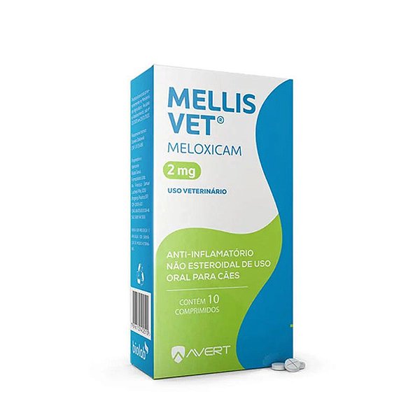 Mellis Vet 2mg Avert - Anti-inflamatório Para Cães