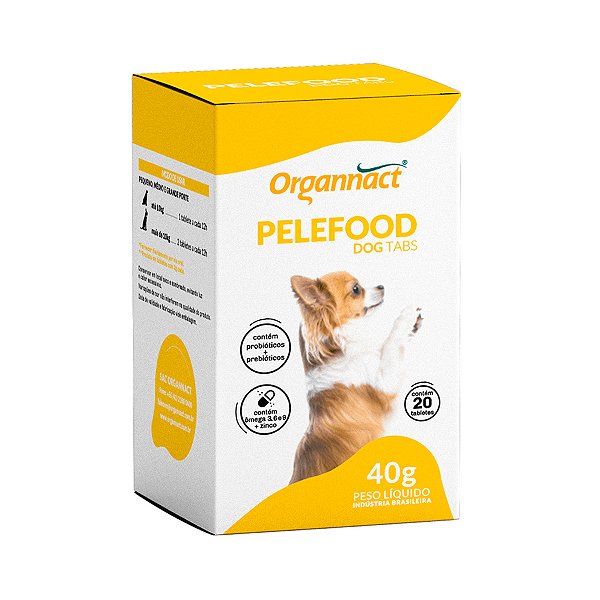 Suplemento Vitamínico Organnact Pelefood Dog Tabs 40g
