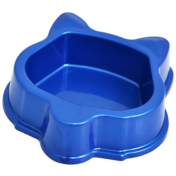 Comedouro Plástico Azul Triton Dog - Design Compacto - 160ml