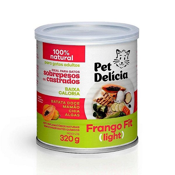 Ração Úmida Natural Pet Delícia Frango com Maçã Refeição Saborosa e Nutritiva 320g