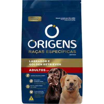 Ração Seca Origens Raças Específicas para Cães Adultos das Raças Labrador e Golden Retriever 15kg