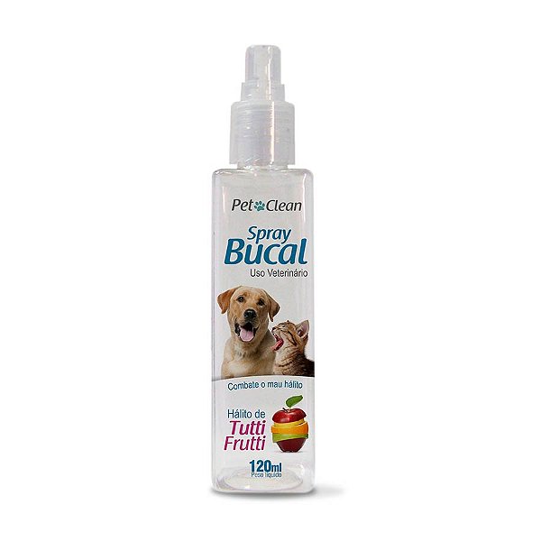 Spray Bucal Pet Clean Tutti-frutti Para Cães E Gatos 120ml
