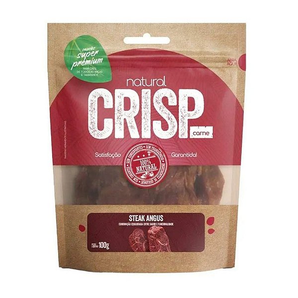 Snack Natural Crisp Carne Angus para Cães 100g