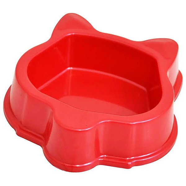 Comedouro Plástico Vermelho Triton Dog - Design Compacto - 160ml