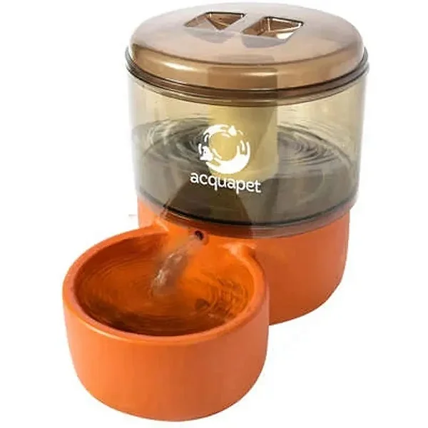 Bebedouro De Cerâmica Fumê Acquapet 2,5 Litros Para Hidratação De Cães E Gatos