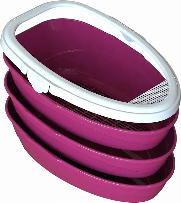 Bandeja Higiênica Furcat Para Gatos Rosa - BBB Pet