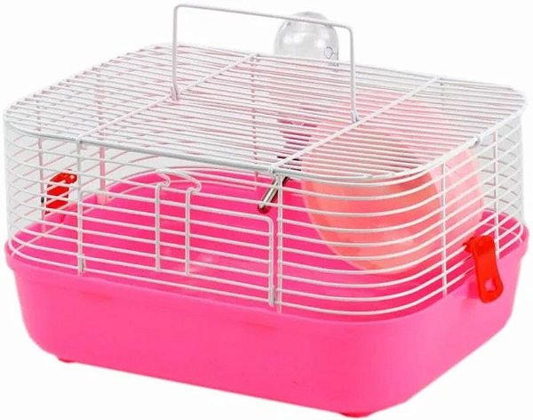 Gaiola para Hamster BBB Pet Modelo Pop Star Rosa com Rodinha Inclusa