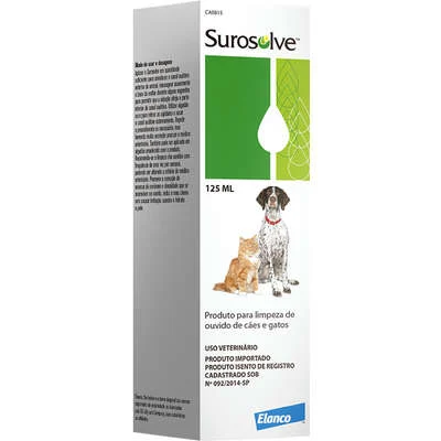Solução Elanco Surosolve Para Limpeza De Ouvido 125ml