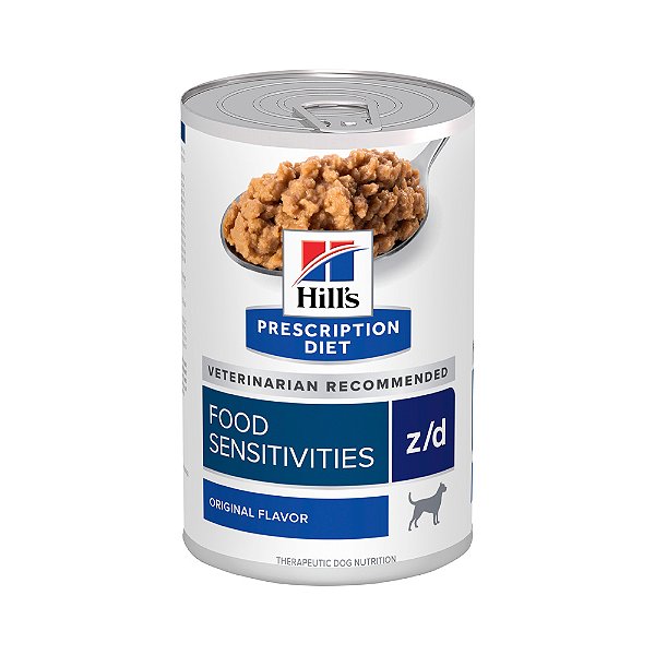 Ração Úmida Hills Prescription Diet Lata Z/d Alergia Alimentar E Pele Para Cães Adultos 370g