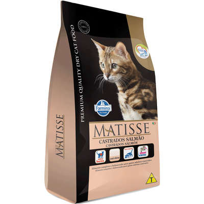 Ração Farmina Matisse para Gatos Adultos Castrados Sabor Salmão 15kg