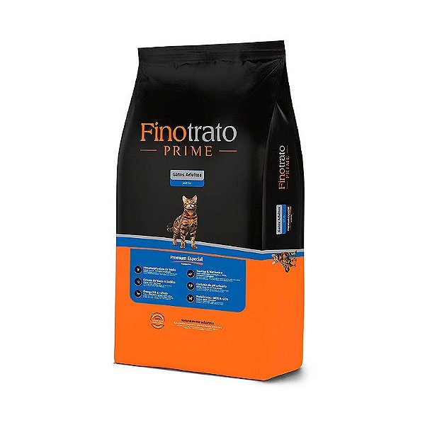 Ração Seca Finotrato Prime para Gatos Adultos Nutrição Completa e Balanceada 10,1kg