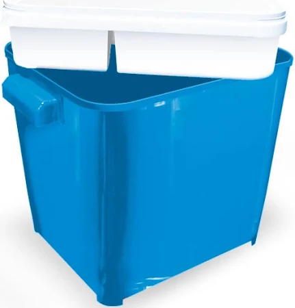 Container Porta Ração com Comedouro Furacão Pet Azul 4,5kg