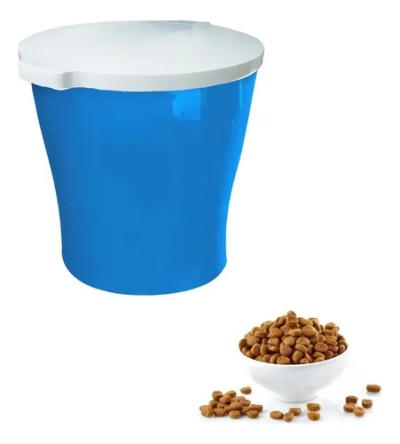 Canister Redondo para Ração 3,5kg Azul - Furacão Pet