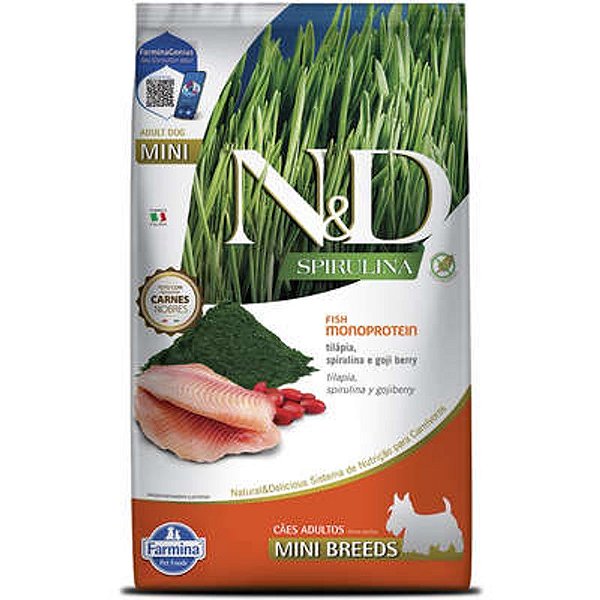 Ração Farmina N&D Spirulina Tilápia e Goji Berry para Cães Adultos 2kg