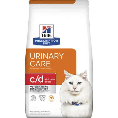 Ração Seca Hills Prescription Diet C/d Multicare Stress Cuidado Urinário Para Gatos Adultos 1,8kg