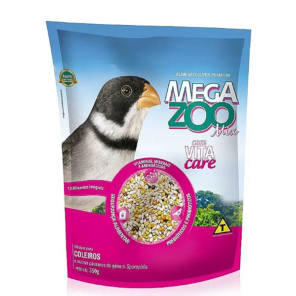 Ração Megazoo Mix para Coleiros de 350g