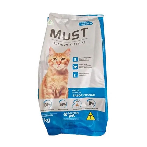 Ração Premium Must Filhotes Sabor Frango para Cães Atacapet 1kg