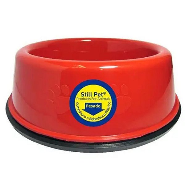 Comedouro Pesado Atacapet Grande Vermelho 2,5 Litros