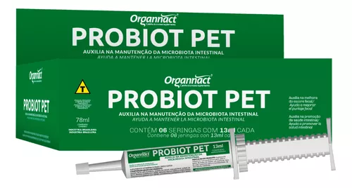 Suplemento Organnact Probiot Pet para Saúde Intestinal 13ml