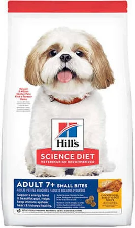 Ração Seca Hills Science Diet Pedaços Pequenos Para Cães Adultos 7+ Sênior 2,4kg