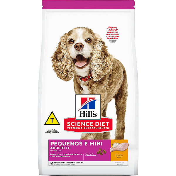 Ração Seca Hills Science Diet Para Cães Adultos 11+ Sênior Raças Minis E Pequenas 2,4kg