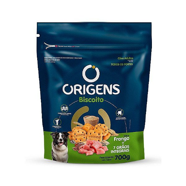 Biscoito Origens Sabor Frango e 7 Grãos 400g