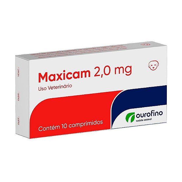 Anti-inflamatório Maxicam Plus 2mg Ourofino Para Cães Médios e Grandes