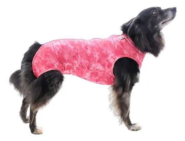 Roupa Pós-Cirúrgica Pet Med Rosa Confortável para Cães