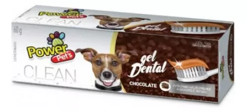 Creme Dental Chocolate Gel Power Pets Para Cães 60g