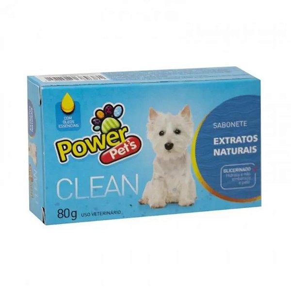 Sabonete Natural PowerPets para Higiene e Limpeza de Pets 80g