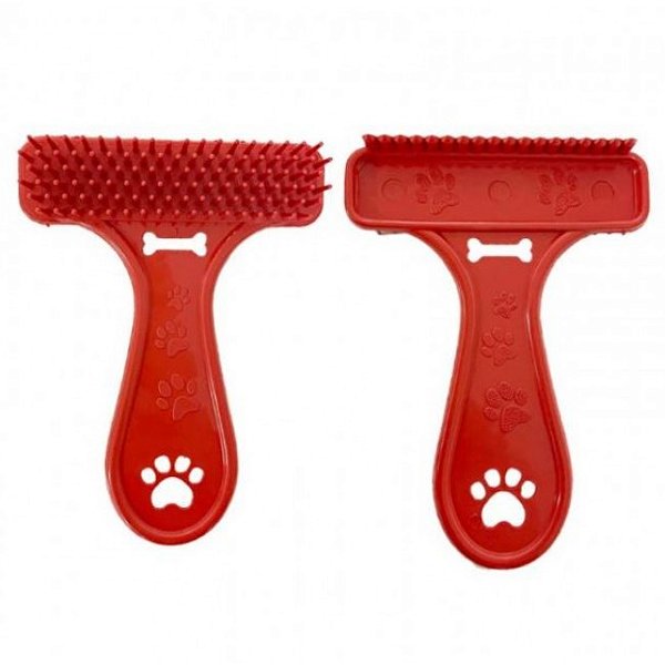 Escova Rastelo De Plástico Para Cães E Gatos Power Pets