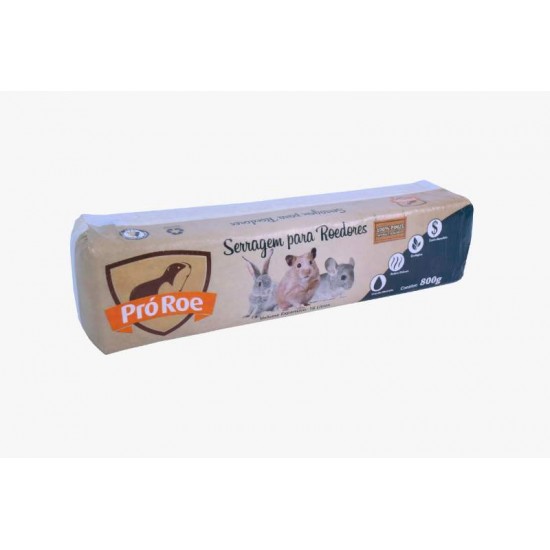 Serragem Prensada Pró-roe Para Roedores E Pássaros 800g