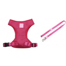 Conjunto Guia E Peitoral Easy Rosa Pro Canine M