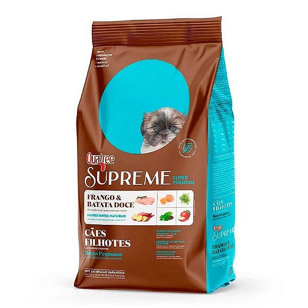 Ração Seca Quatree Supreme para Filhotes Sabor Frango e Batata Doce 1 kg
