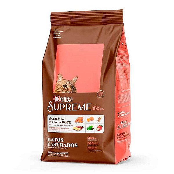 Ração Seca Quatree Supreme Gatos Adultos Salmão e Batata Doce 10,1 kg