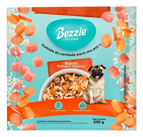 Risoto Beezie Sabor Frango e Vegetais para Cães 250 g