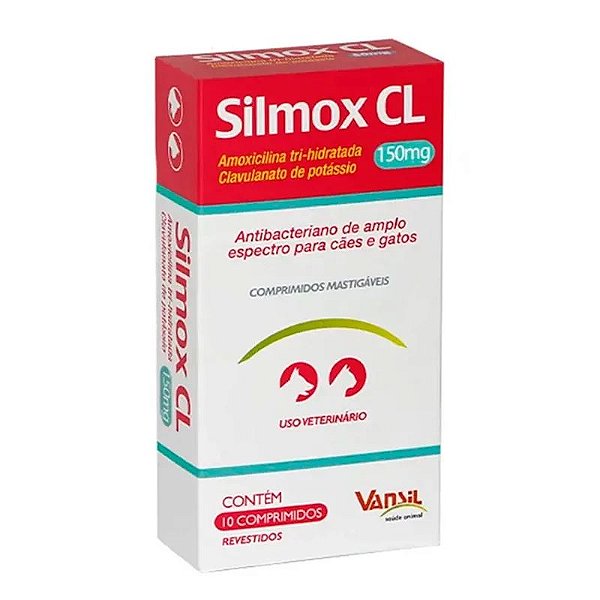 Antibacteriano Vansil Silmox para Tratamento de Cães 150mg