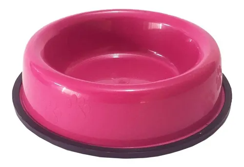 Comedouro Pesado Pequeno para Filhote Rosa 300mL