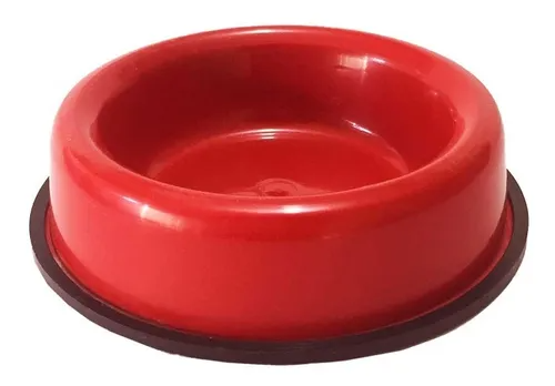 Comedouro Pesado Pequeno para Filhote Vermelho 300mL