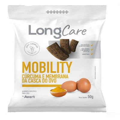 Petisco Funcional Avert LongCare Mobility Cúrcuma e Menbrana da Casca do Ovo para Cães 50g