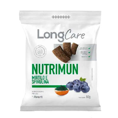 Petisco Funcional Avert LongCare Nutrimun Mirtilo e Spirulina para Cães 50g