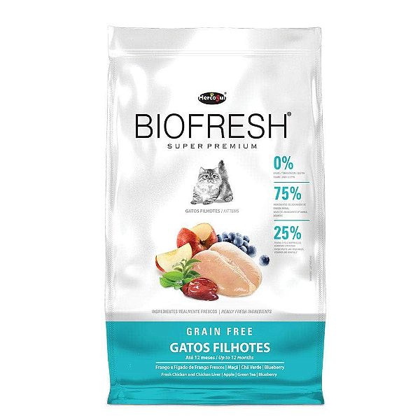 Ração Seca Biofresh Super Premium para Gatos Filhotes Sabor Frango 1,5kg