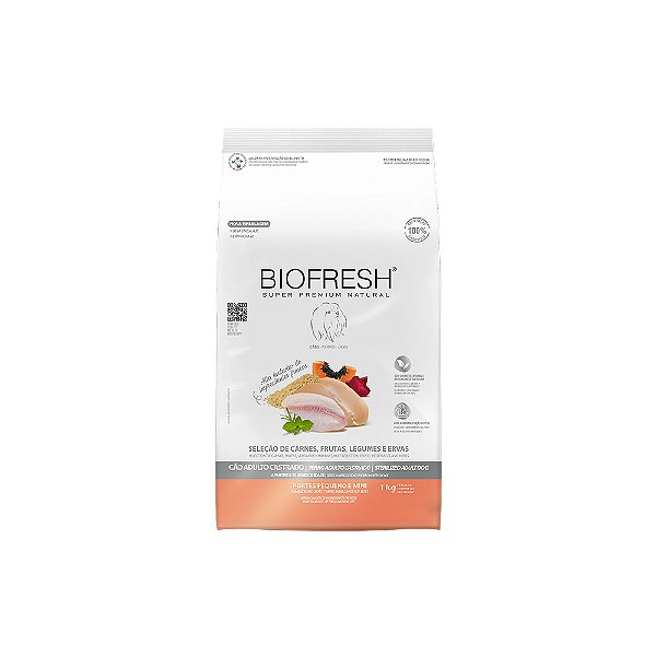 Ração Biofresh para Cães Adultos Castrados de Raças Pequenas e Mini 1kg