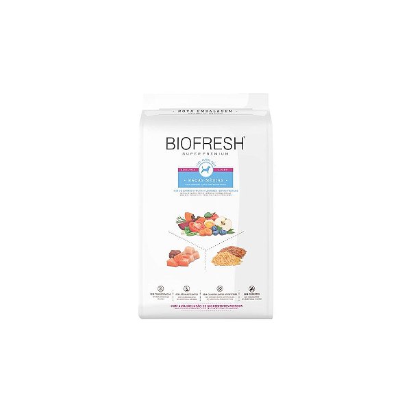 Ração Seca Biofresh Super Premium Light para Cães de Raças Médias 3kg