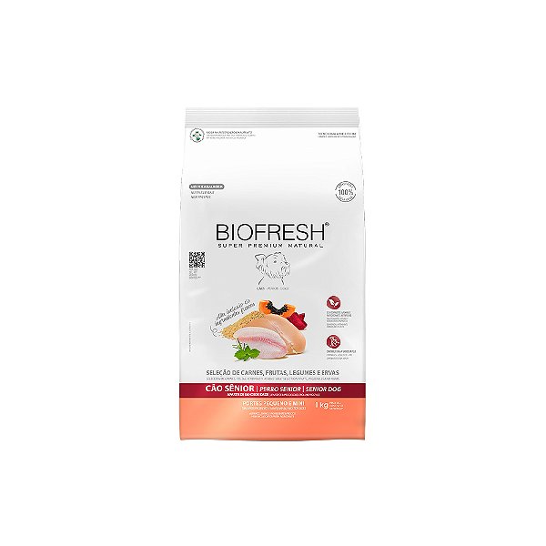 Ração Biofresh para Cães Sênior de Raças Pequenas e Mini 1kg