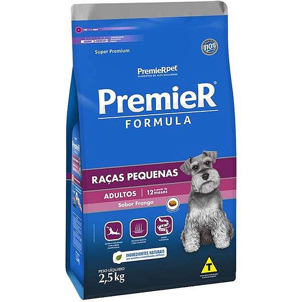 Ração Premier Fórmula Carne para Cães Adultos de Raças Pequenas - 2,5kg