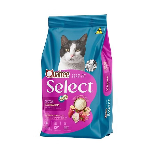Quatree Select Gatos Castrados Mix De Carnes 1kg