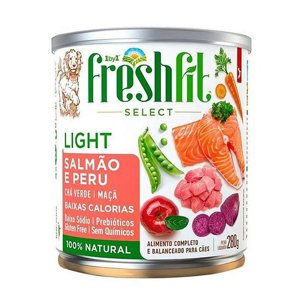 Ração Úmida Spin Pet Freshfit Light Select Sabor Salmão e Peru para Cães 280g